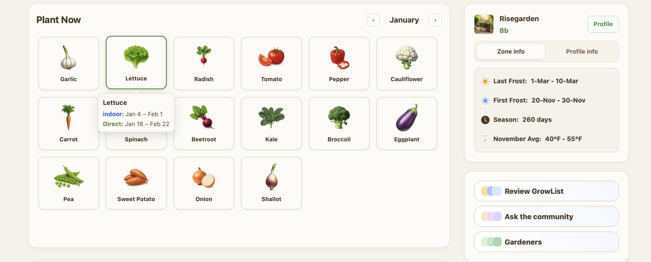 Plant now recommendations